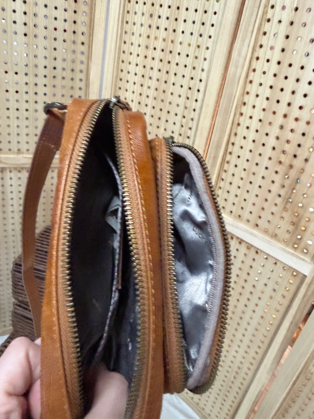 Lucky Brand Yucca Leather Crossbody Bag Walnut Brown Fanny Pack Belt Bag - Picture 15 of 15